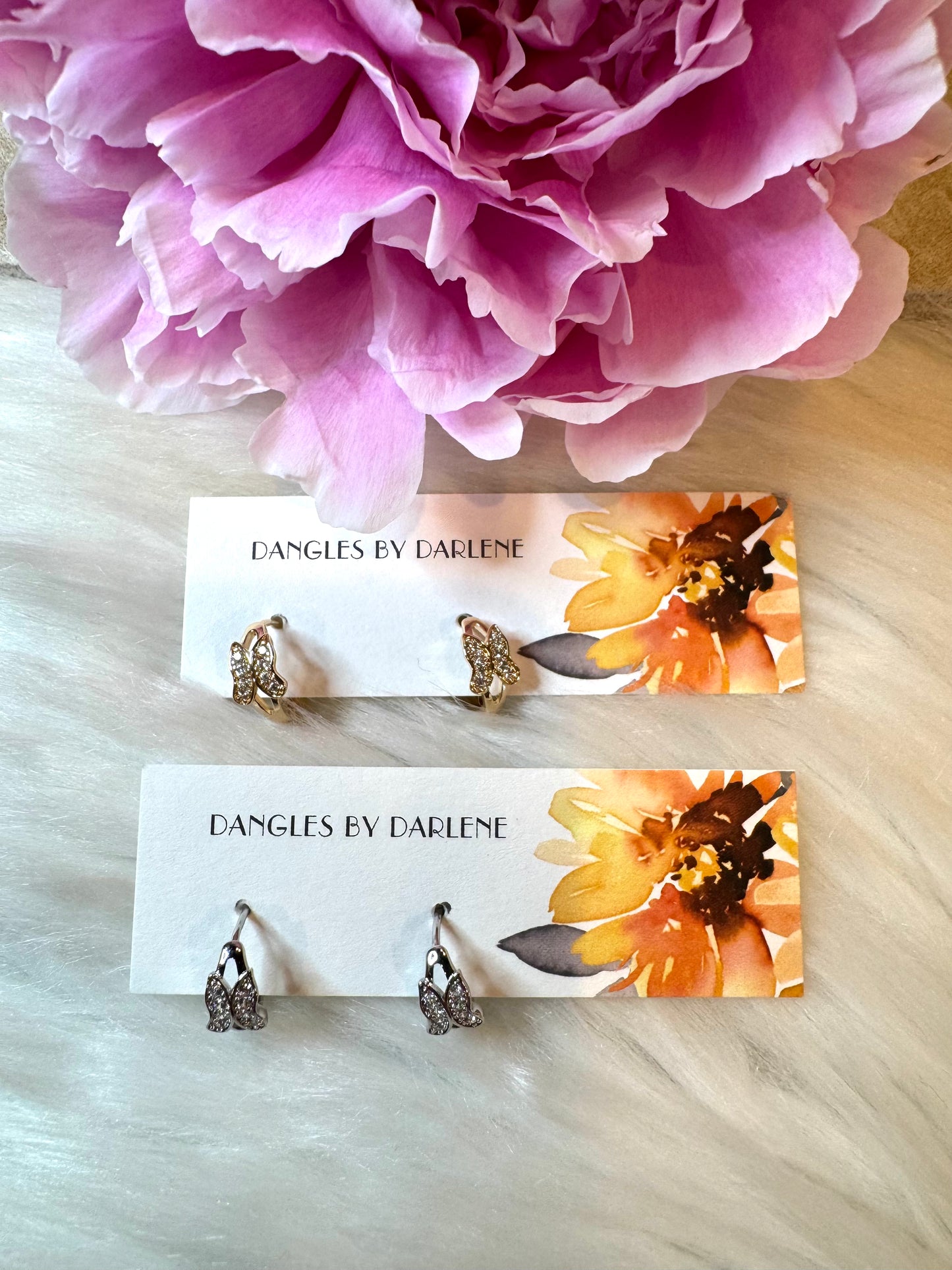 Butterfly Huggie Hoops #1
