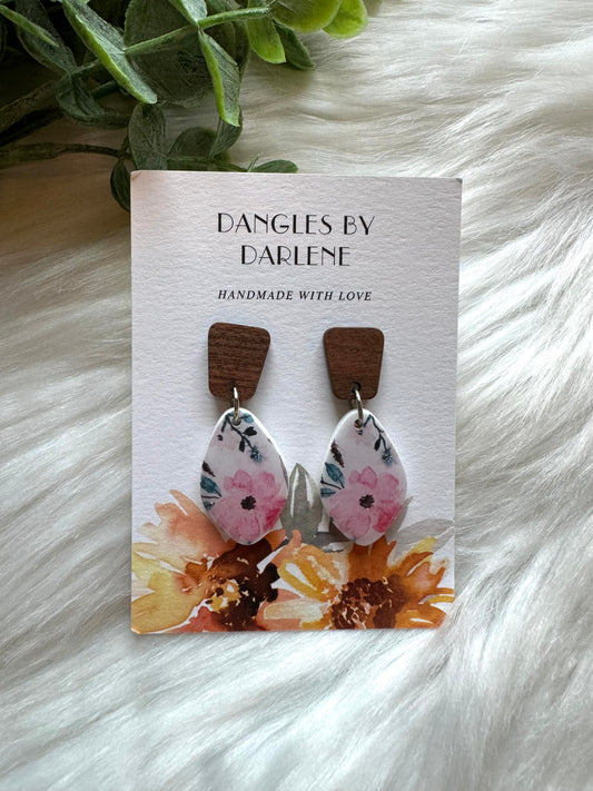 Floral Print Dangles