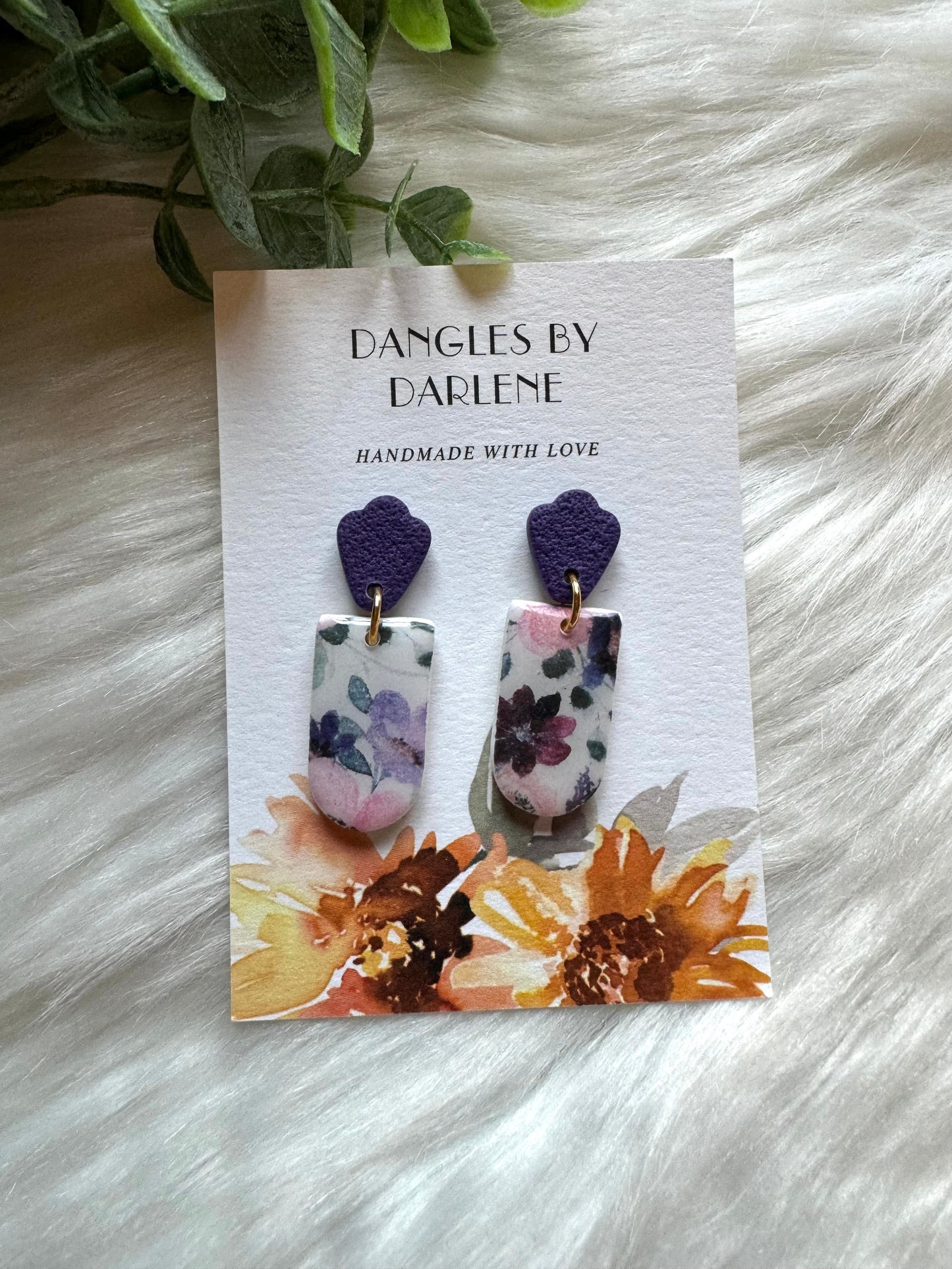 Floral Print Dangles