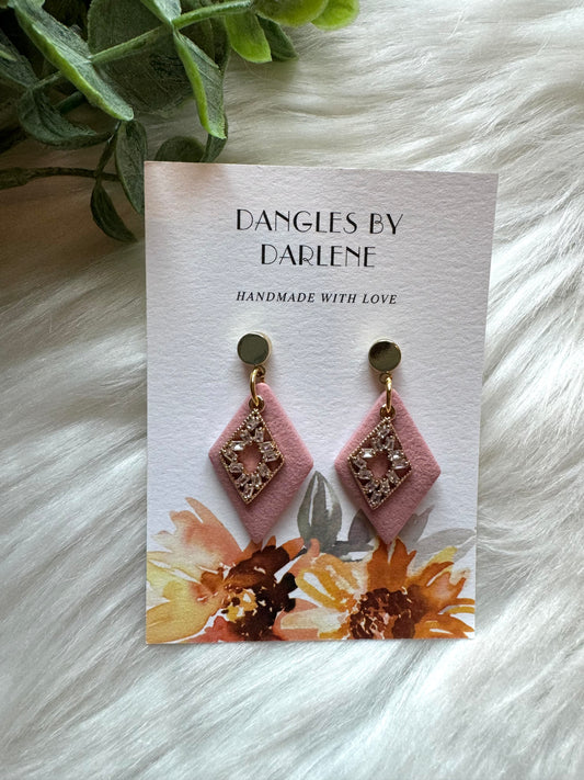 Pink Diamond Dangles