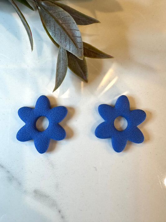 Royal Blue Flower Charms