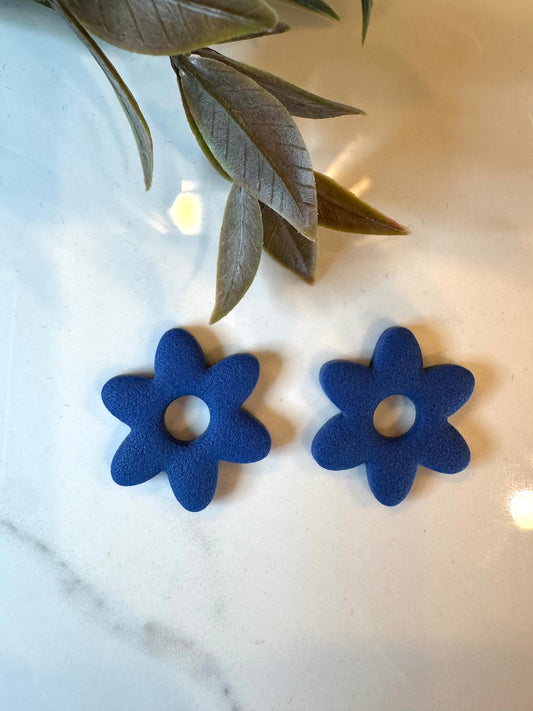 Dark Blue Flower Charms