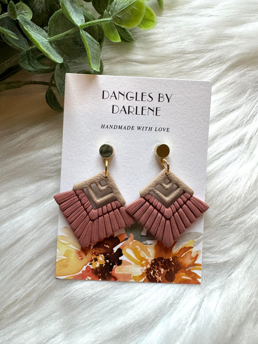 Macrame Clay Earrings