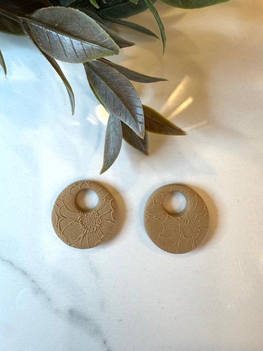 Tan Flower Print Charms