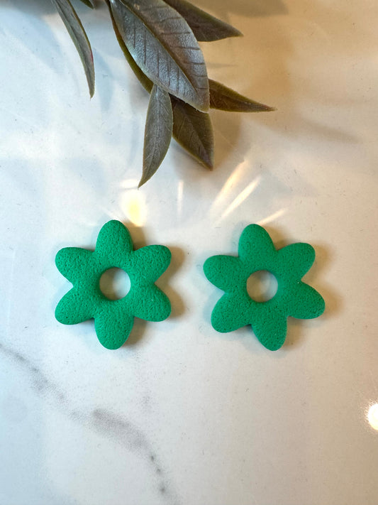 Green Flower Charms