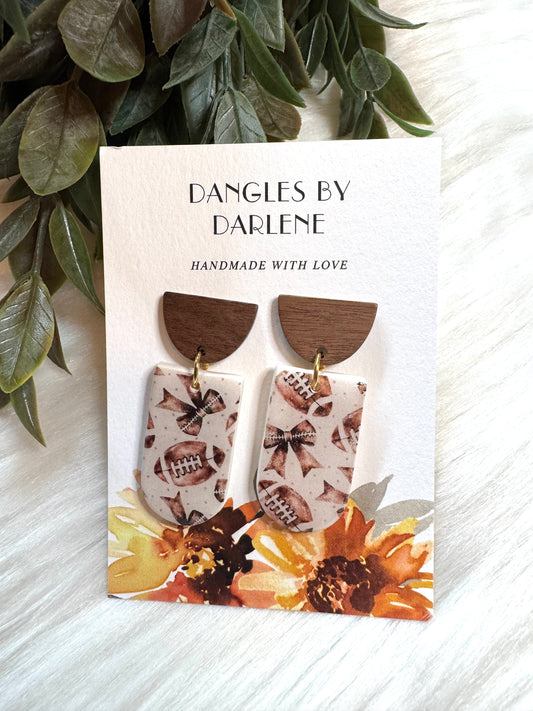 Football Print Dangles #3