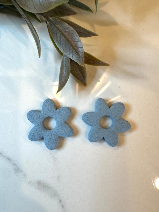 Slate Blue Flower Charms