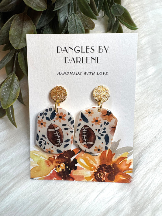 Football Print Dangles #2